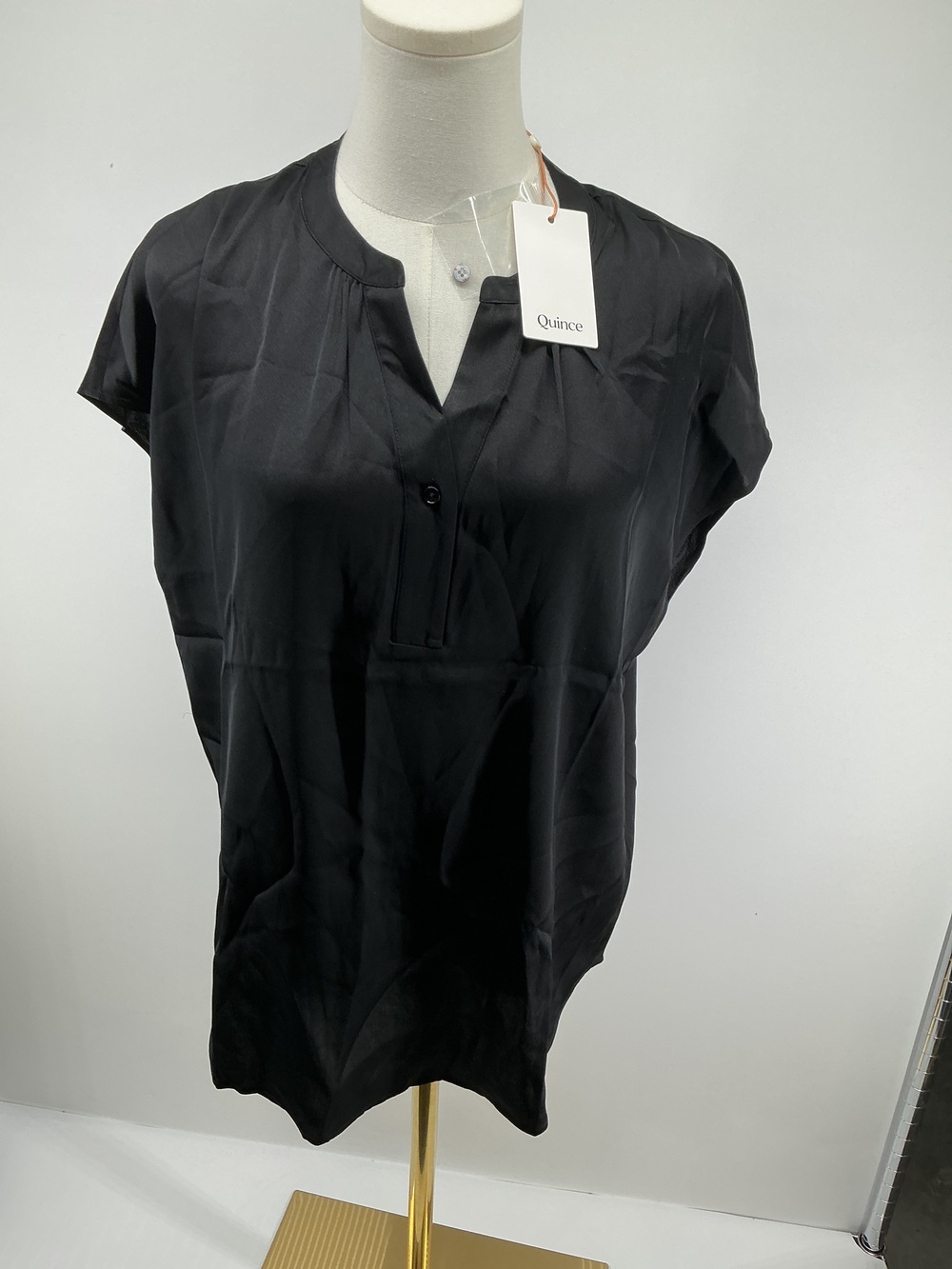 Washable Stretch Silk Dolman Sleeve Blouse